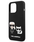Калъф Karl Lagerfeld - Karl and Choupette, iPhone 13 Pro, черен - 3t